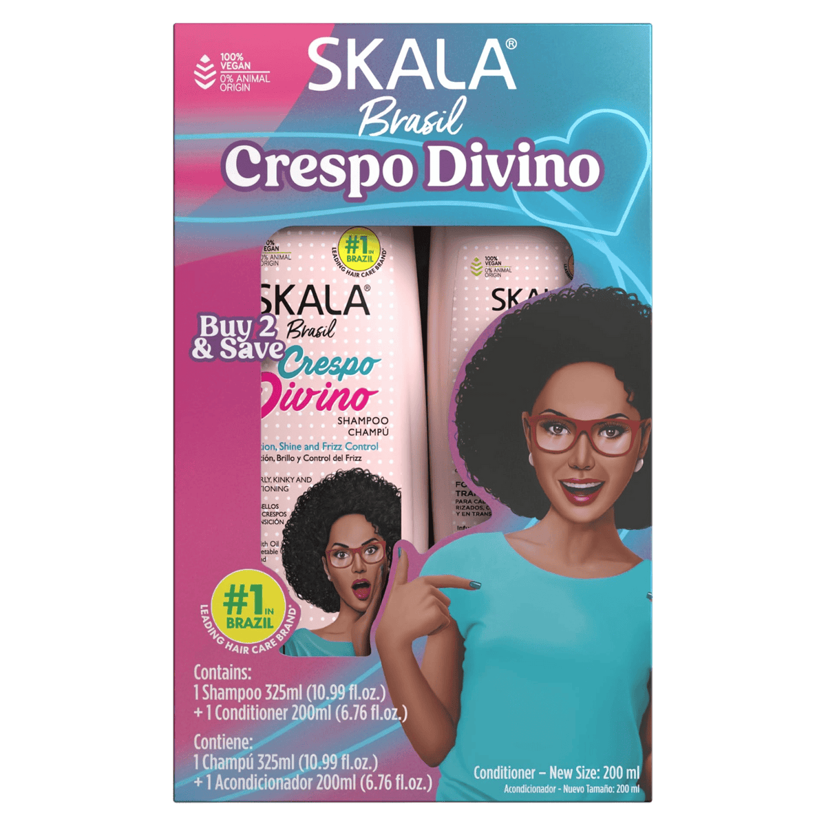 SKALA BRASIL CRESPO DIVINO SHAMPOO+CONDITIONER SET