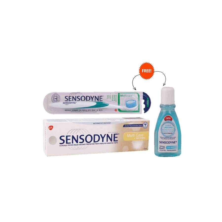 SENSODYNE MULTICARE + WHITENING T.P + T.B + M.W OFFER
