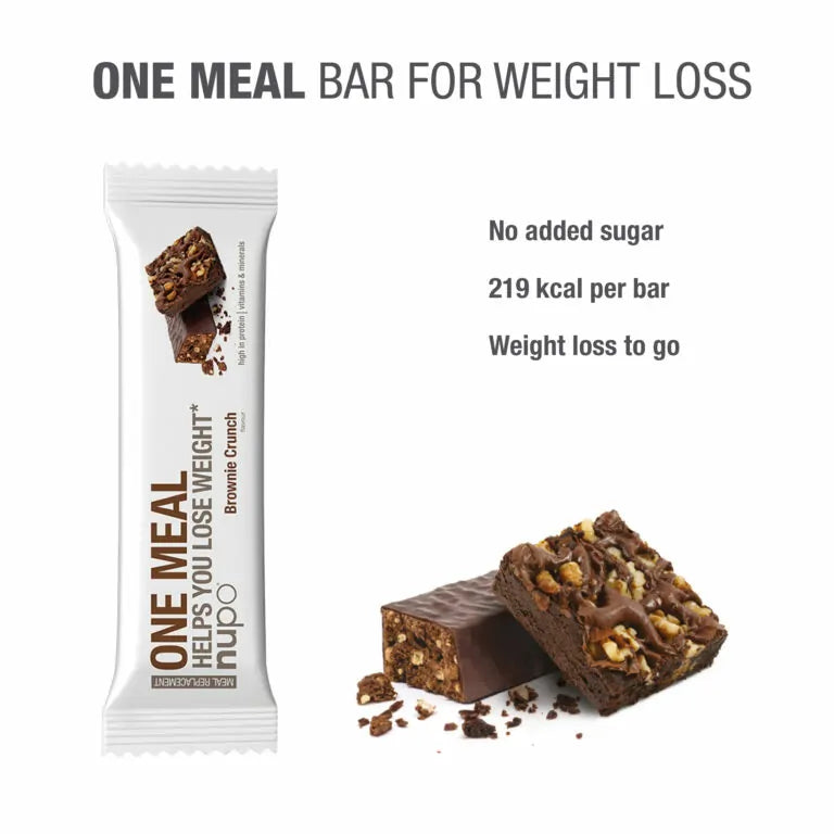 NUPO ONE MEAL BROWNIE CRUNCH FLAVOUR PROTEIN BAR 60G