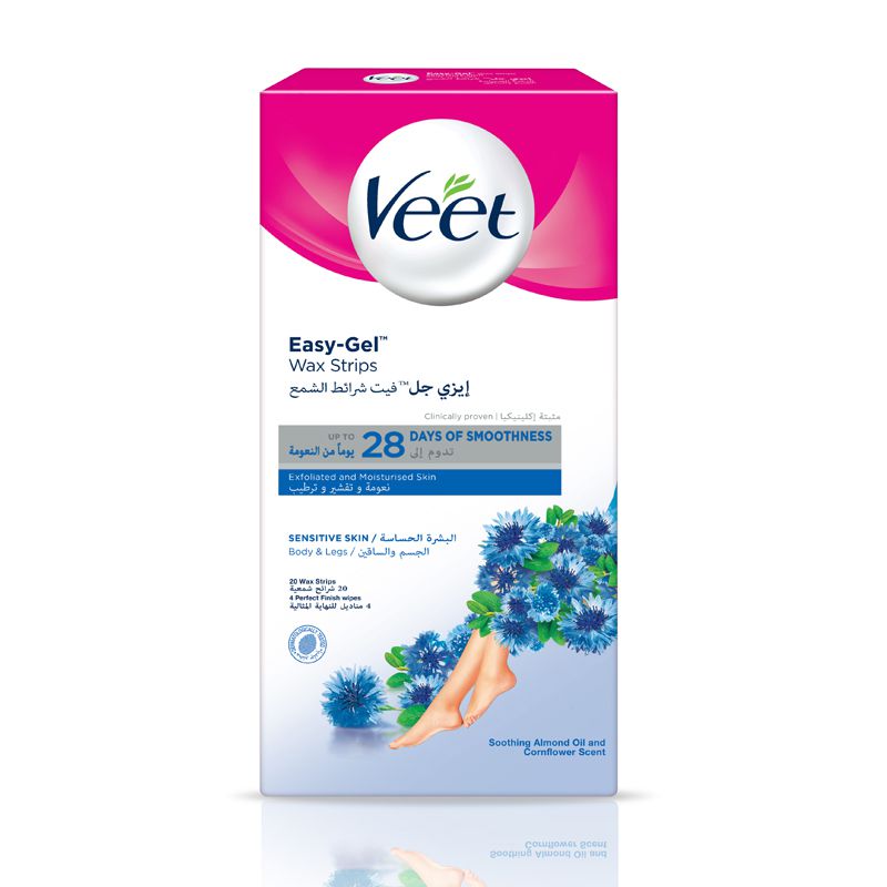 VEET HAIR REMOVER WAX STRIPS FOR SENSITIVE SKIN 20PCS