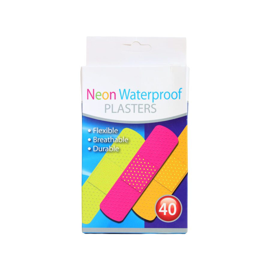 NEON WATERPROOF PLASTERS 40PCS