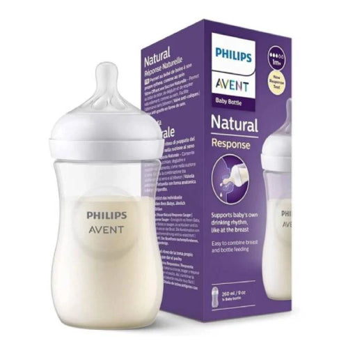 AVENT NATURAL RESPONSE BOTTLE 260ML WHITE