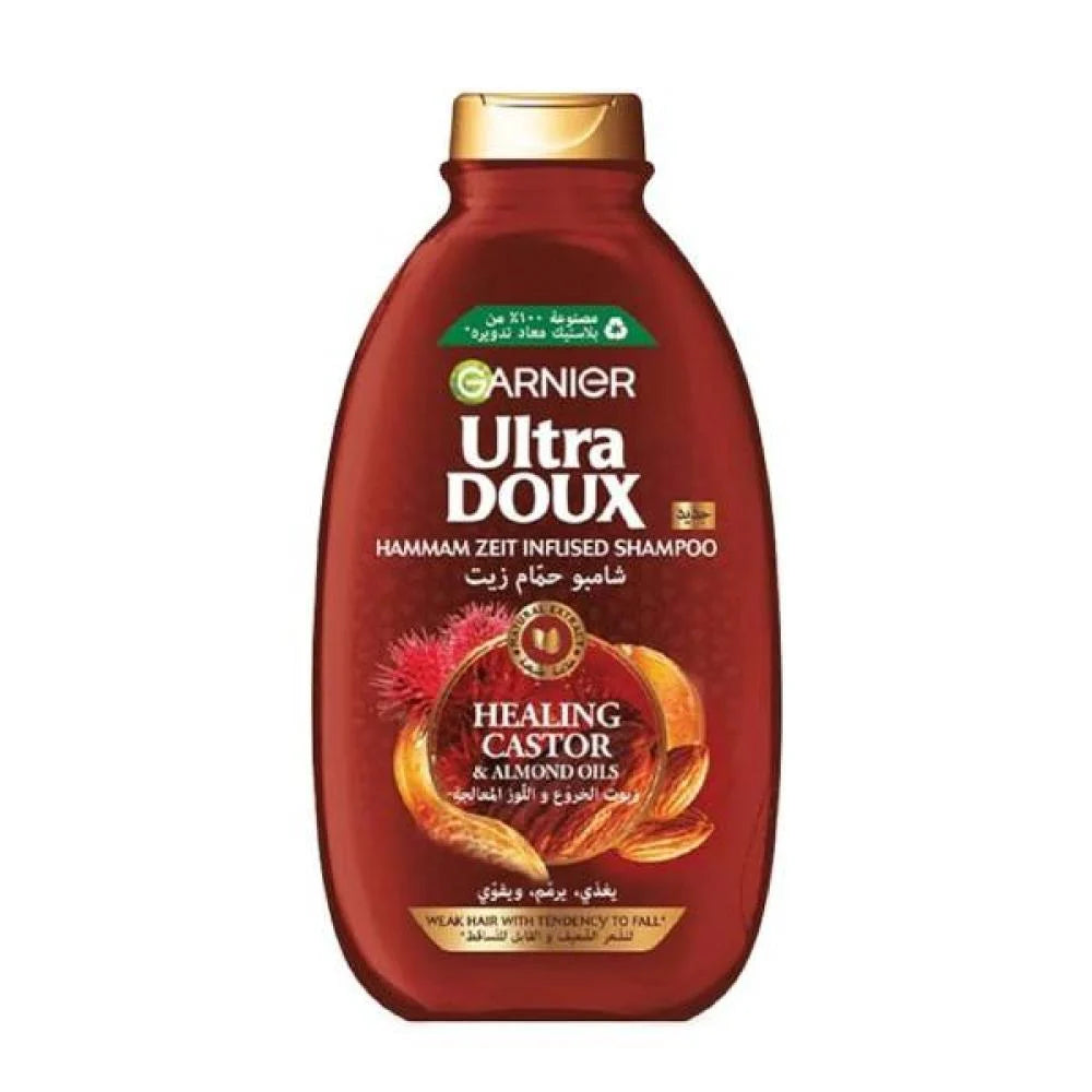 GARNIER ULTRA DOUX CASTOR & ALMOND OIL SHAMPOO 600ML