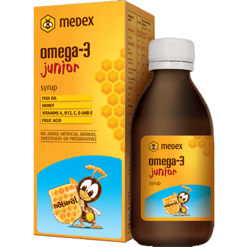 MEDEX OMEGA -3 JUNIOR HONEY SYRUP 140ML