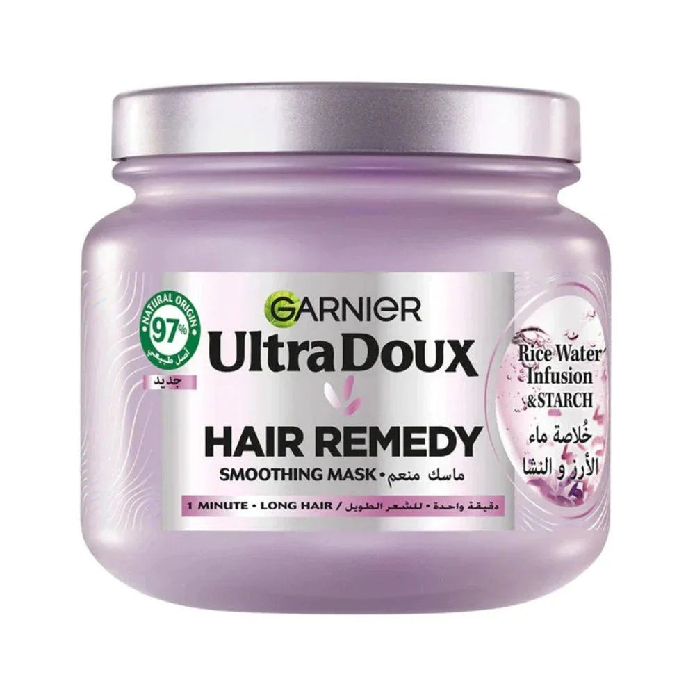 GARNIER ULTRA DOUX HAIR REMEDY RICE WATER MASK 340ML