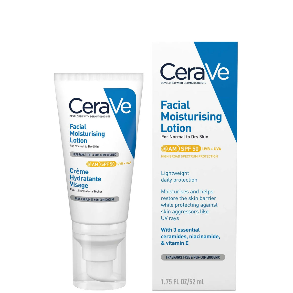 CERAVE FACIAL MOISTURISING LOTION SPF50 AM 52ML