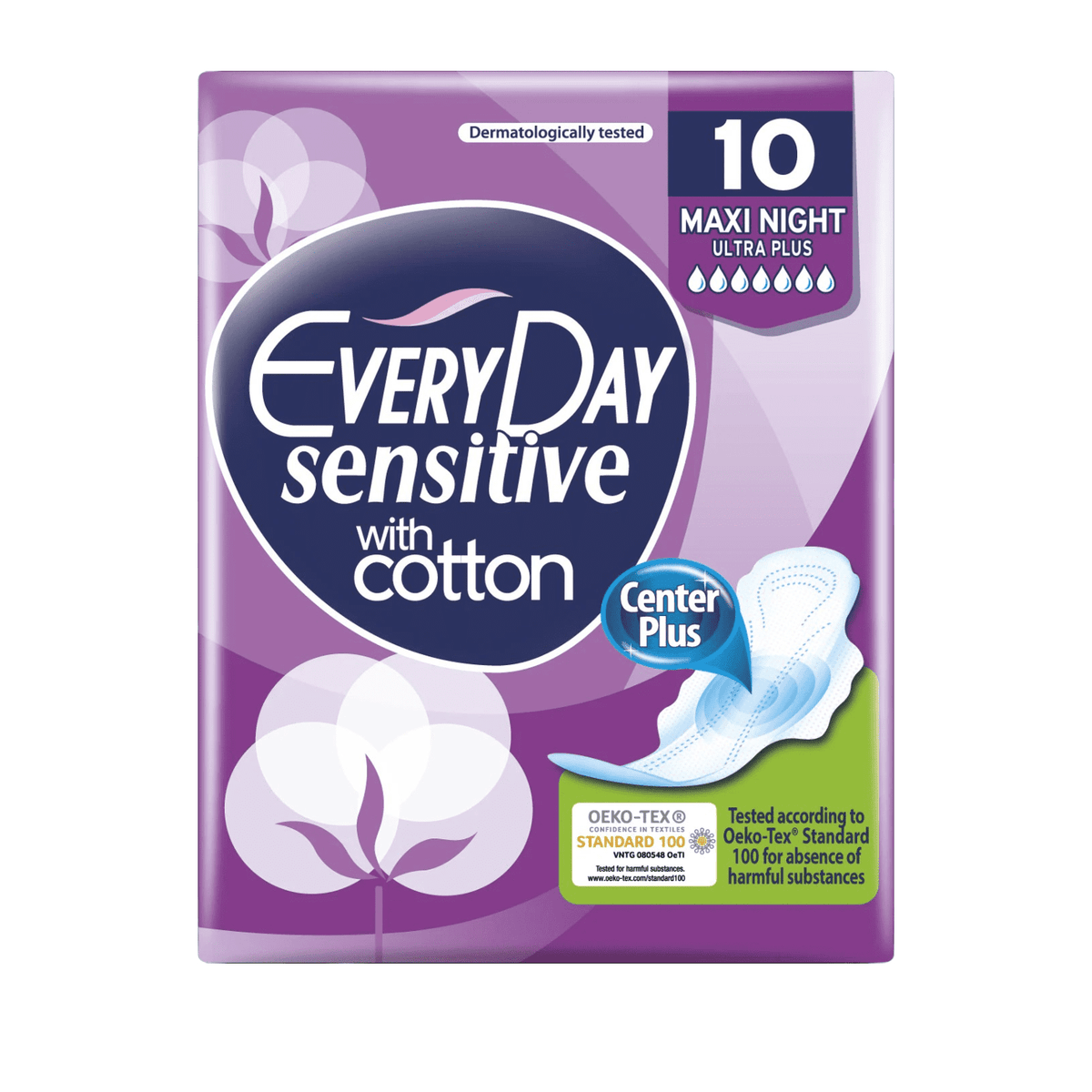 EVERYDAY SENSITIVE WITH COTTON MAXI NIGHT ULTRA PLUS 10PCS