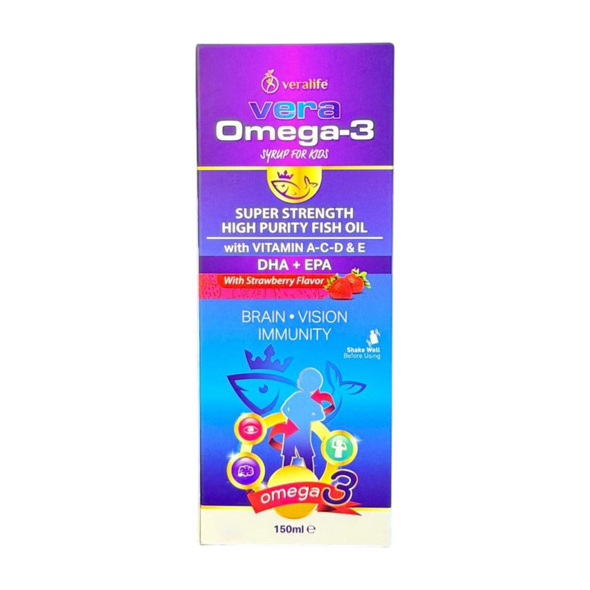 VERA OMEGA-3 WITH STRAWBERRY FLAVOR SYR 150ML