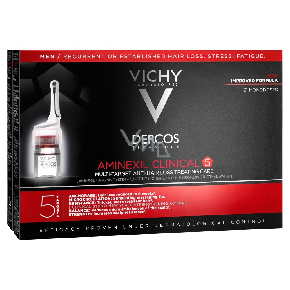 VICHY DERCOS AMINEXIL CLINICAL 5 FOR MEN 6ML*21PCS