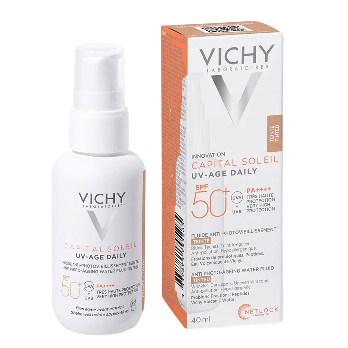 VICHY SUNSCREEN CAPITAL SOLEIL AGE FLUID TINTED SPF50+ 40ML