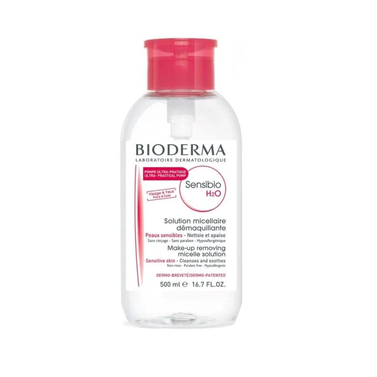BIODERMA SENSIBIO H2O MICELLAR WATER PUMP 500ML