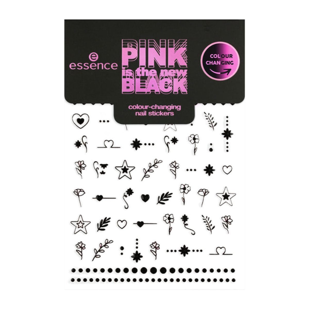 **ESSENCE PINK IS THE NEW BLACK NAIL STICKERS 01