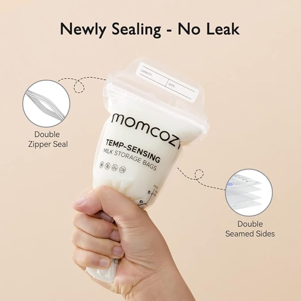 MOMCOZY TEMP-SENSING MILK STORAGE BAGS 50PCS