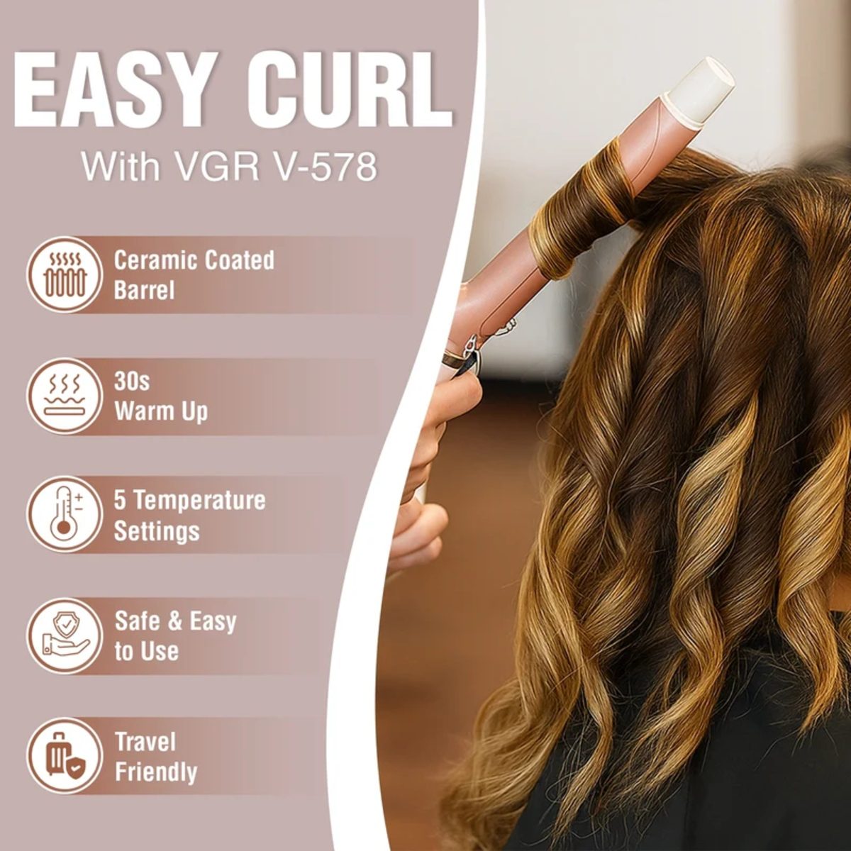VGR HAIR CURLER V-578 ق/ص