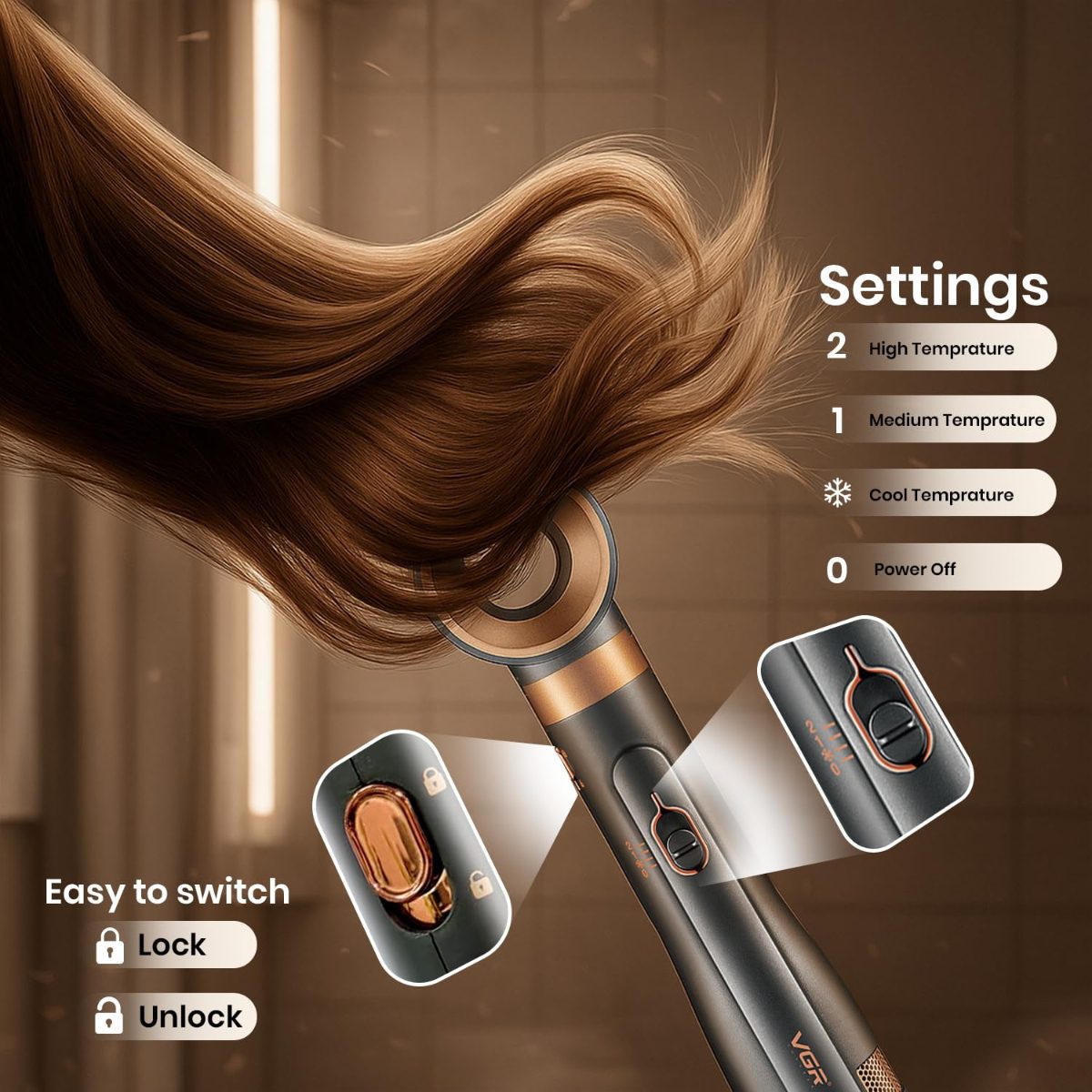 VGR HAIR STYLER V-491 ق/ص
