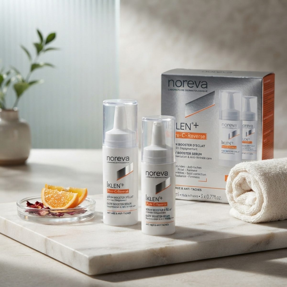 NOREVA IKLEN+ PURE-C GLOW BOOSTER SERUM KIT 3*8ML