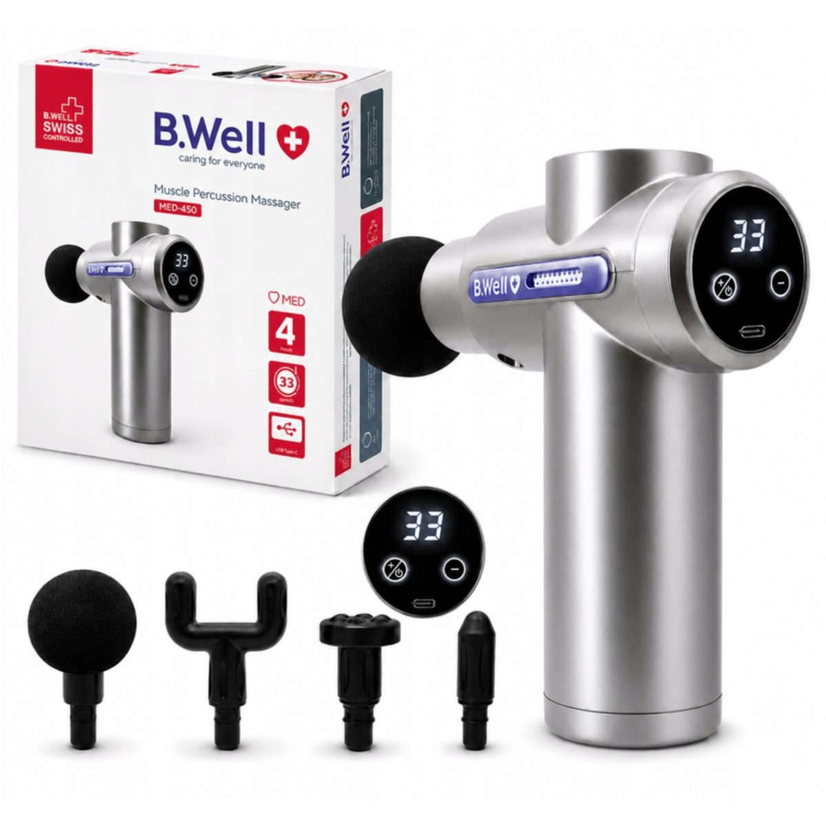 B.WELL MUSCLE PERCUSSION MASSAGER MED-450