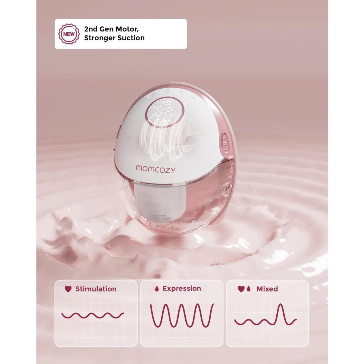 MOMCOZY M6 MOBILE STYLE HANDS-FREE SINGLE BREAST PUMP