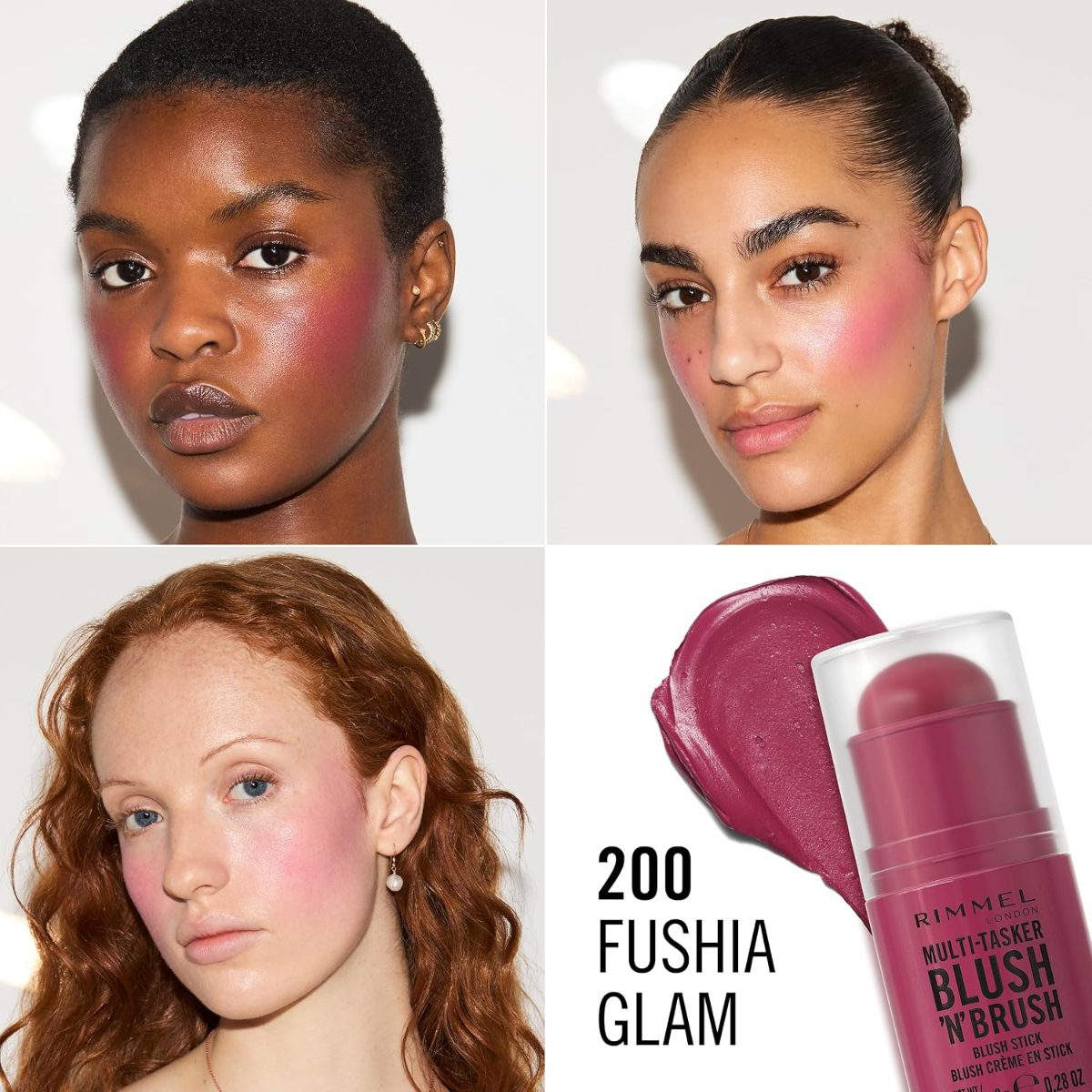 RIMMEL MULTI-TASKER BLUSH -N- BRUSH STICK 200