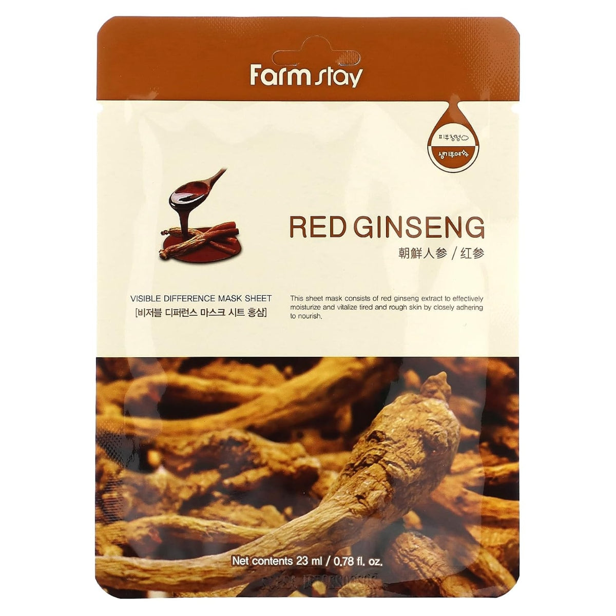 FARM STAY RED GINSENG MASK SHEET 23ML