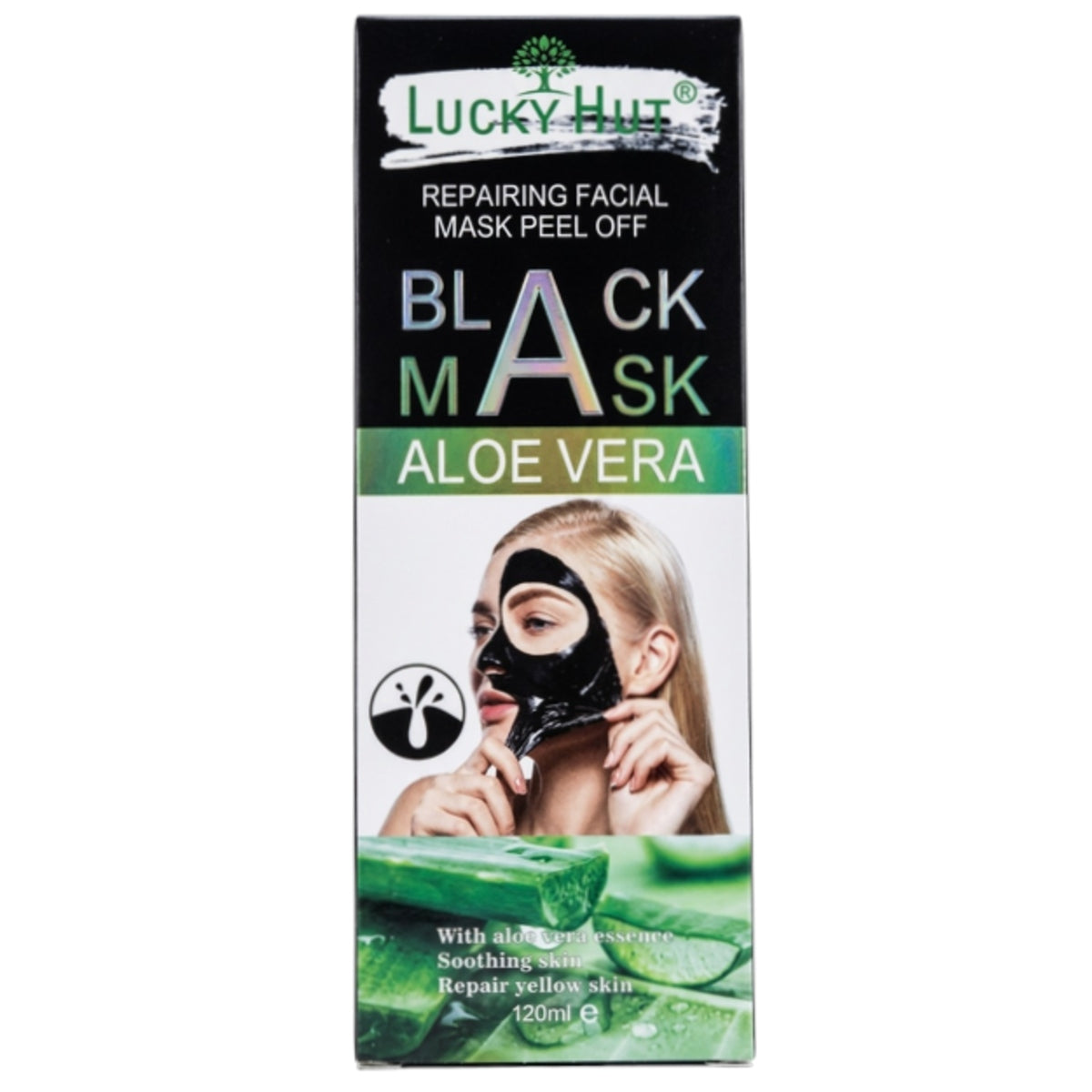 LUCKY HUT BLACK MASK ALOE VERA 120ML