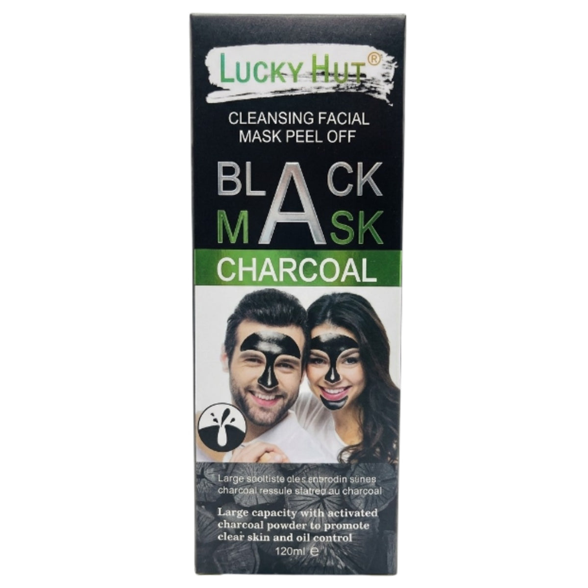 LUCKY HUT BLACK MASK SHARCOAL 120ML