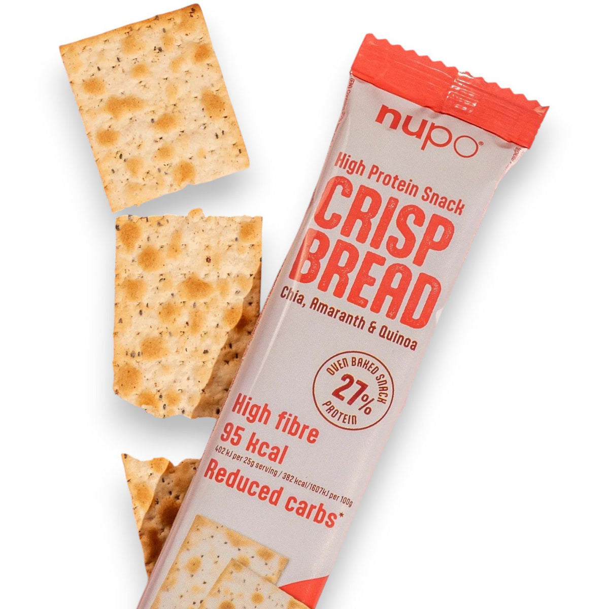 NUPO CRISP BREAD 95KACL HIGH PROTEIN SNACK 25G