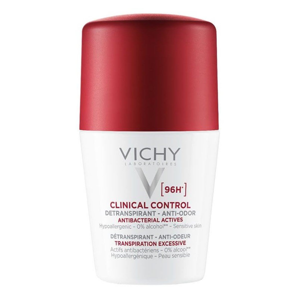 VICHY DEO CLINCAL CONTROL 96H WOMEN ROLL ON 50ML - WHITE