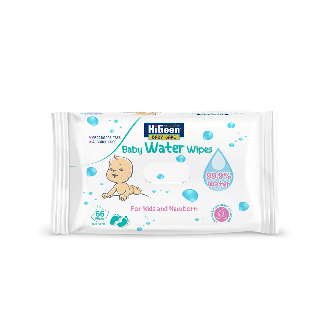 HIGEEN BABY WATER WIPES 99.9%WATER 66PCS